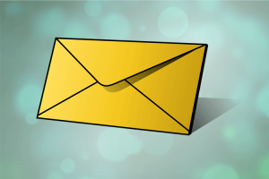 Envelope as a symbol for a newsletter