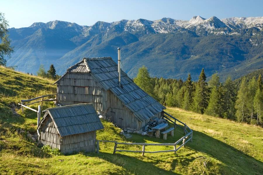 Hirtenhütte in den Bergen